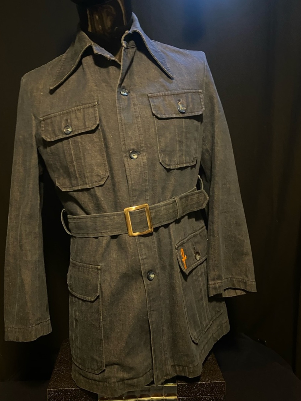 Men's Denim Field Jacket - Blue - Picture 3 of 9